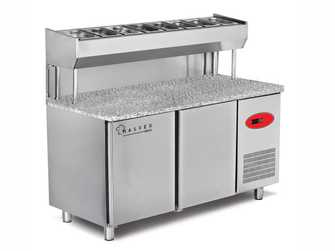 Pizza & Salad Preparation Cabinet Chrome